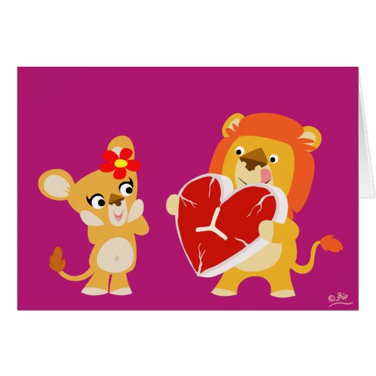 Love Lions greeting card