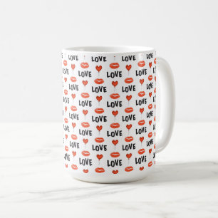 Love Lips and Hearts  Coffee Mug