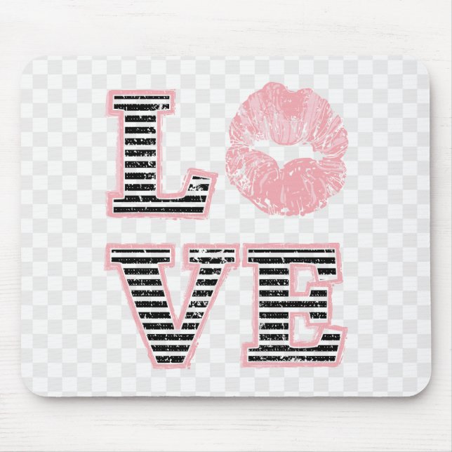 Love Lips Mouse Mat (Front)