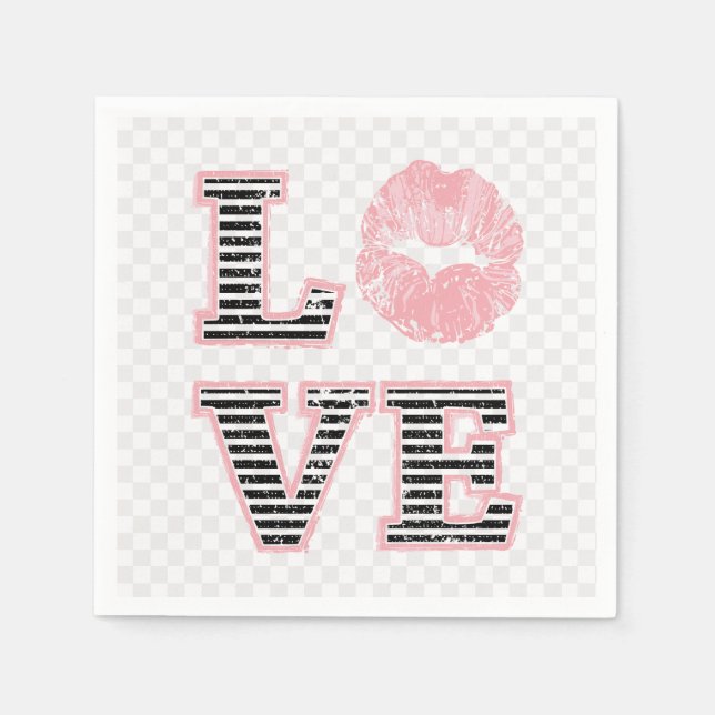 Love Lips Napkin (Front)