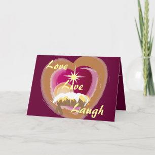 Love, Live Laugh-Customise Holiday Card