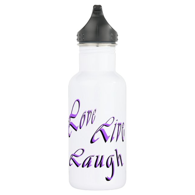 Love Live Laugh Logo, Reusable Water Bottle (Right)