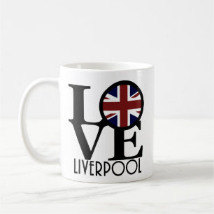 LOVE Liverpool England (UK Flag) 11oz Coffee Mug