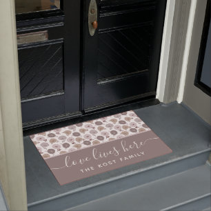 Love Lives Here Door Mat