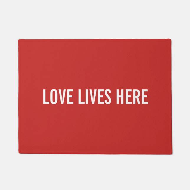 Love Lives Here Doormat (Front)