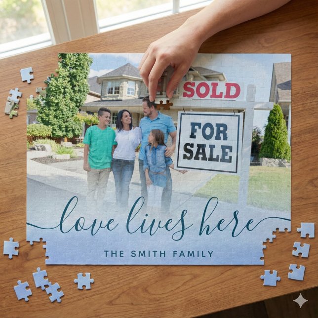 Love Lives Here Home Puzzle (This, "Love lives here" personalized puzzle would make a great gift for a new home owner! )