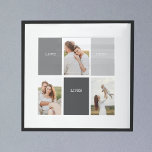 Love Lives Here | Three Photo Family Gift Poster<br><div class="desc">Presenting a heartwarming and personalized gift that celebrates the essence of family, featuring a beautiful grey frame adorned with a touching "Love Lives Here" quote and three cherished photos. Every time the recipient catches a glimpse of this remarkable gift, their heart will be filled with fond memories and a profound...</div>