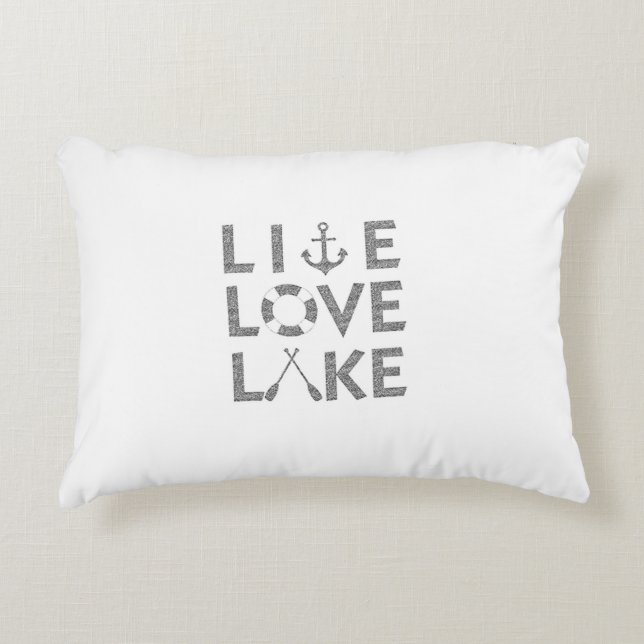 LOVE LIVING AT THE LAKE DECORATIVE CUSHION (Front)