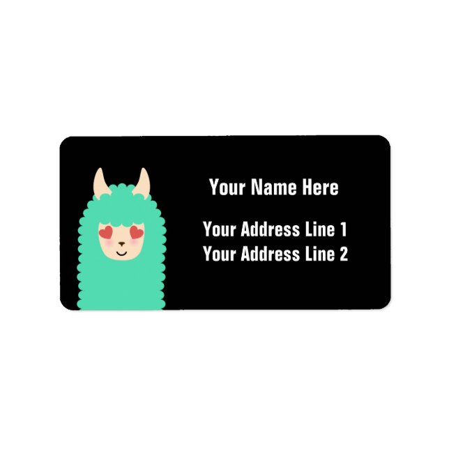 Love Llama Emoji Label (Front)