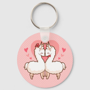 Love Llama Keychain