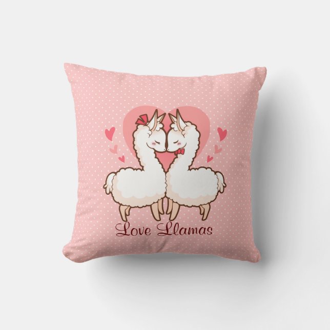 Love Llama Pillow (Front)