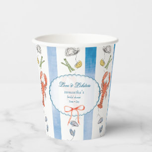 Love & Lobster Coquette Bow Wedding Bridal Shower Paper Cups