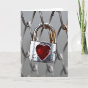 Love Lock customisable greeting card