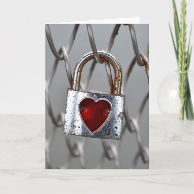 Love Lock customizable greeting card (Front)