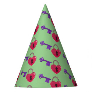 Love Lock + Key Party Hat