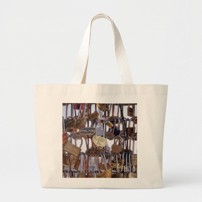 Love Locks and Eiffel Tower. Paris. France. Tote B (Front)