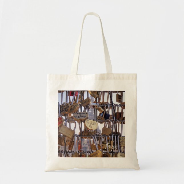 Love Locks and Eiffel Tower. Paris. France. Tote B (Front)