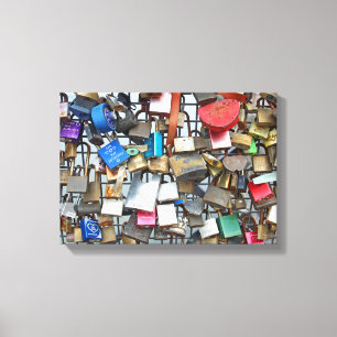 Love locks canvas print