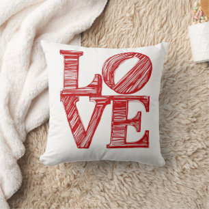 LOVE Logo Pillow, Valentine's day gift Cushion