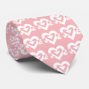 Love Logo, Pink and White Tie