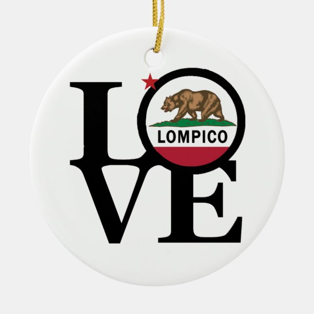 LOVE Lompico Ceramic Tree Decoration (Front)
