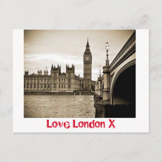 Love London X - Houses of Parliament Postcard