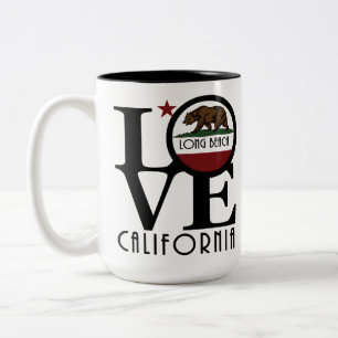 LOVE Long Beach California 15oz Two-Tone Coffee Mug