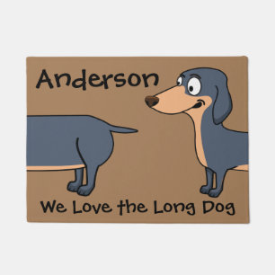 Love Long Dog - Dachshund 18" x 24" Door Mat