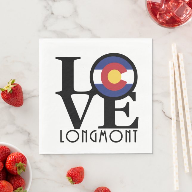 LOVE Longmont Colorado Napkin (Insitu)