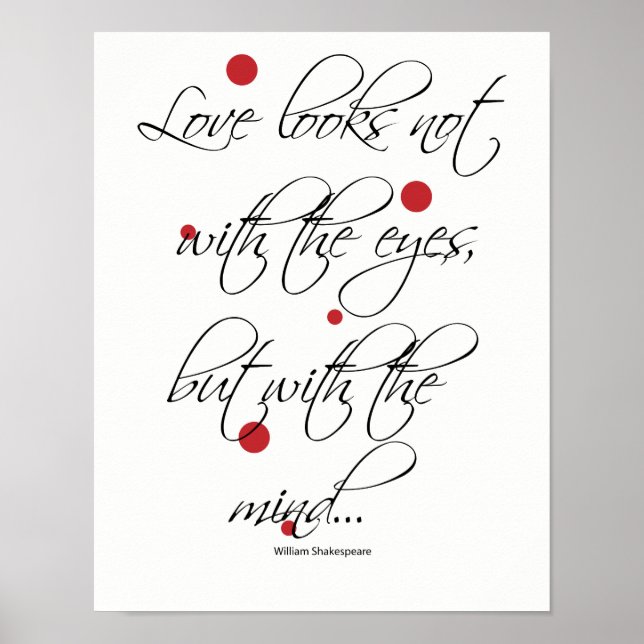 Love Looks Not with the Eyes Poster (Front)