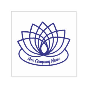 Love Lotus Flower Logo Self-inking Stamp