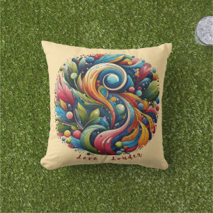 Love Louder Outdoor Pillow