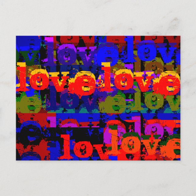 Love Love Contemporary Urban Art Postcard (Front)