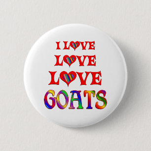 Love Love Goats 6 Cm Round Badge
