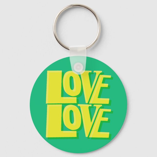 Love Love Key Charm Key Ring (Back)