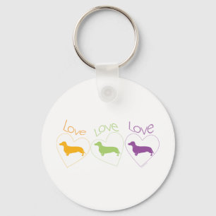 Love Love Love Dachshunds! Key Ring