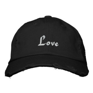 Love, Love, Love Embroidered Hat