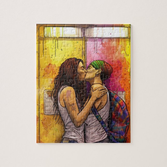 Love Love Love | Lesbian Pride Jigsaw Puzzle (Vertical)