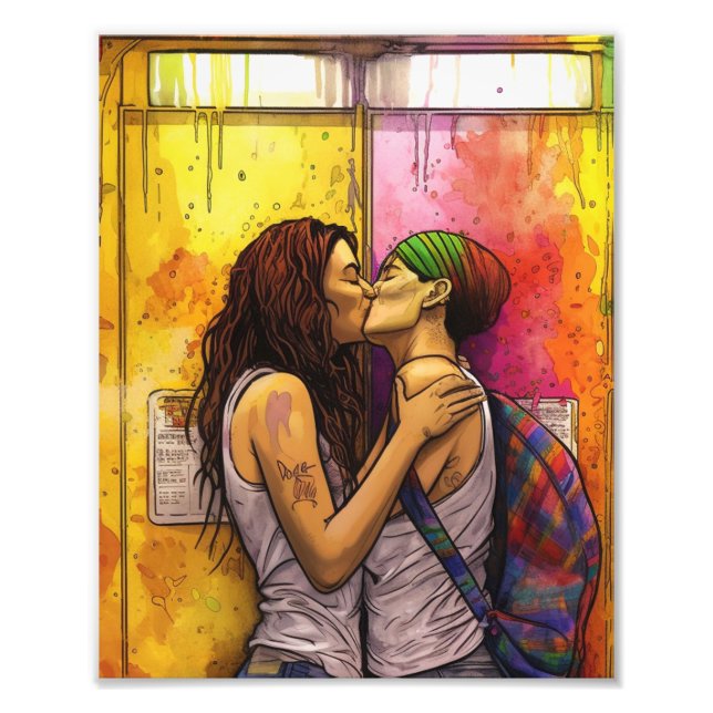 Love Love Love | Lesbian Pride Photo Print (Front)