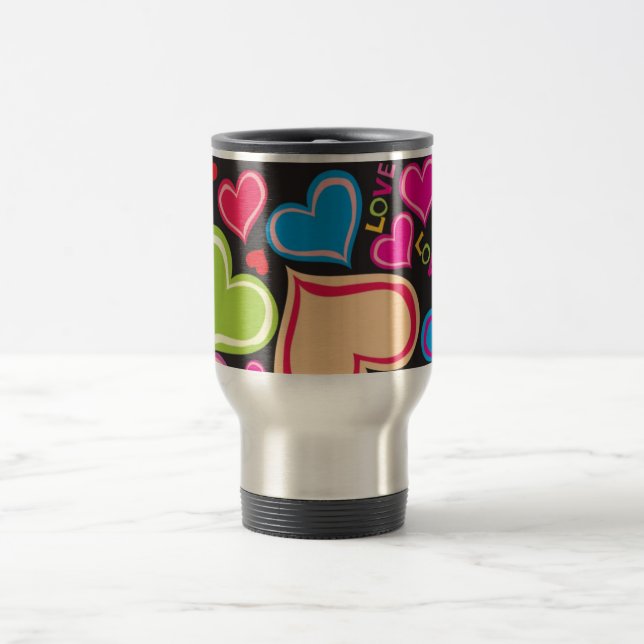 Love, Love, Love...LOVE! Travel Mug (Center)