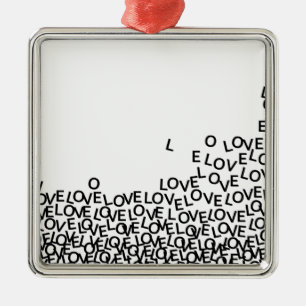 love love love metal tree decoration
