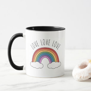 Love Love Love Rainbow Mug