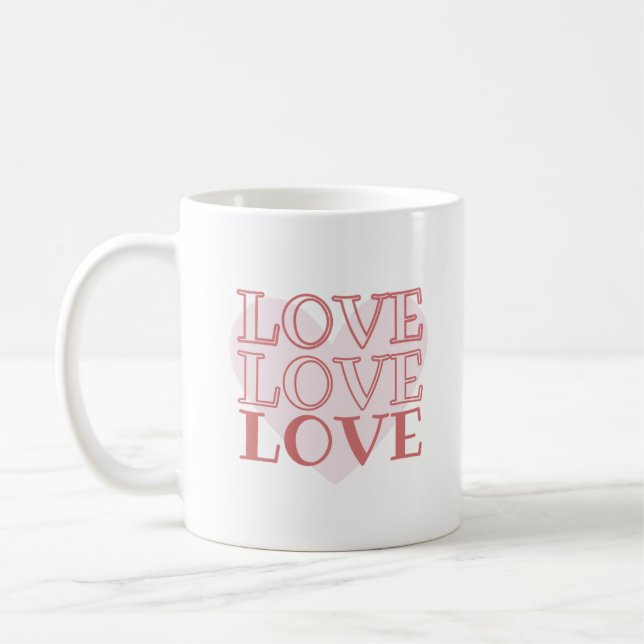 Love Love Love – Romantic  Coffee Mug (Left)