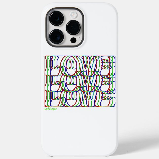 LOVE LOVE LOVE typographic valentines day          Case-Mate iPhone Case (Back)