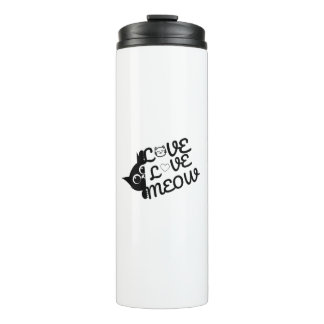 Love Love Meow Cute Cat Thermal Tumbler