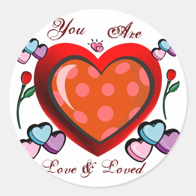Love & Loved_Sticker Classic Round Sticker (Front)