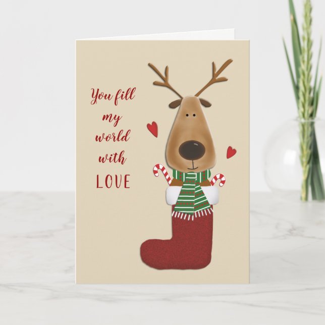 Love Lover Spouse Partner Christmas Greeting Holiday Card (Front)