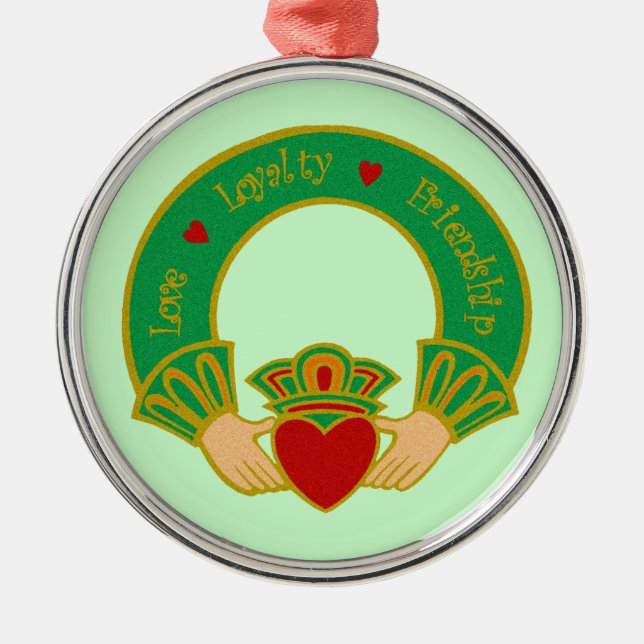Love Loyalty Friendship Irish Valentine Metal Tree Decoration (Front)