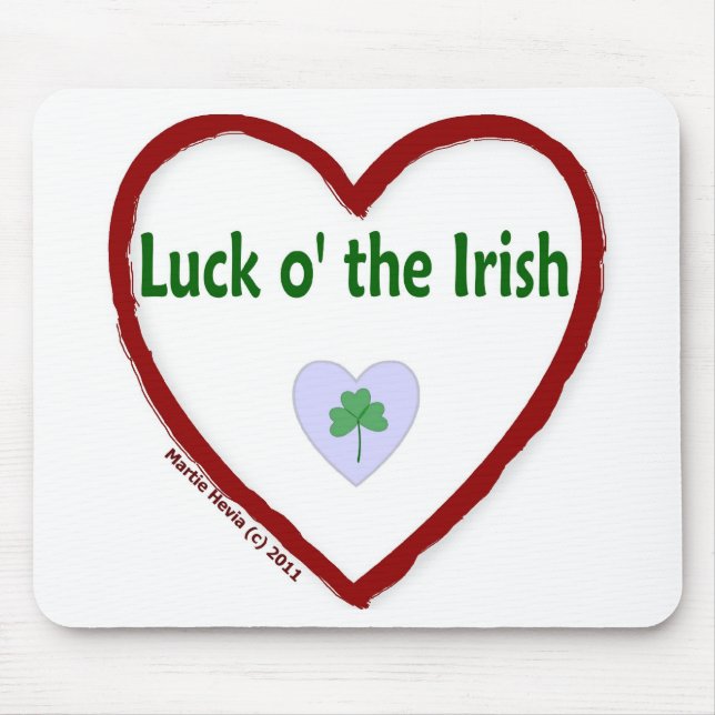 Love Luck o' the Irish Mouse Mat (Front)