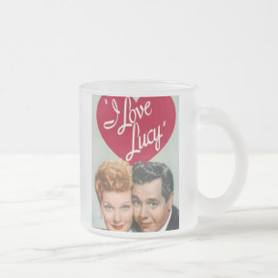 Love Lucy Frosted Glass Coffee Mug